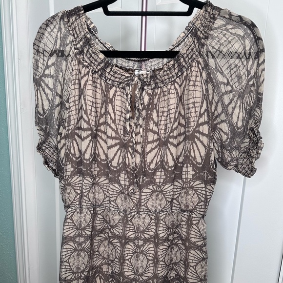 glam Dresses & Skirts - GLAM Medium butterfly print dress 100% silk made in usa